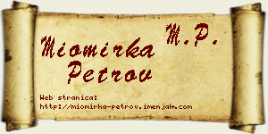 Miomirka Petrov vizit kartica